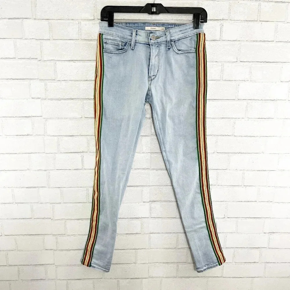 Levi's 711 Skinny Jeans With Stripes Down Legs Women's Waist Size 28